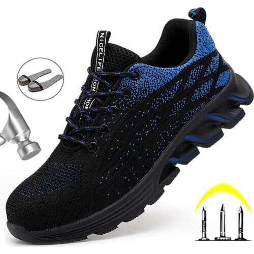 2021 Safety Shoes Men Work Boots Puncture-Proof Work Sneakers Woman Safety Boots Steel Toe Shoes Work Shoes Female Footwear