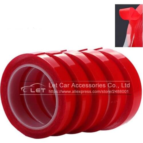 5PCS/LOT Clear Double faced Acrylic Foam Adhesive 3 meter long Tape 6/10/15/20/30/40mm Auto Special Sponge Puffs glue car decals