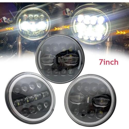 7 inch LED Headlight Halo DRL Light for motorcycles Rod FatBob Heritage Softail Slim Deluxe Switchback Road King Motorcycle