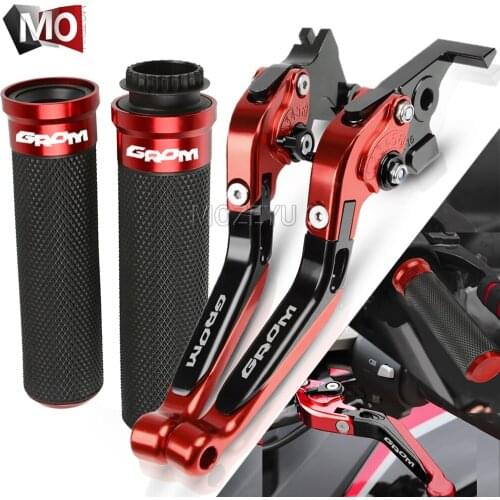 For Honda GROM 125 GROM125 2014-2019 2018 2017 2016 2015 Motorcycle Accessories CNC Brake Clutch Levers Handlebar Hand Grips Set