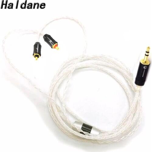Haldane Hi-End 8 Cores 7N OCC Silver Plated Headphone Upgrade Cable For UE Live UE6 Pro Headphones
