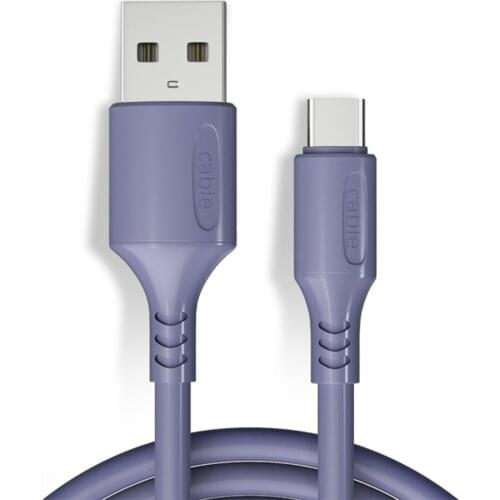USB Type-C Cable USB-A to Type C Fast Charging Cable Type C Charger Cord for Mobile Phones Purple