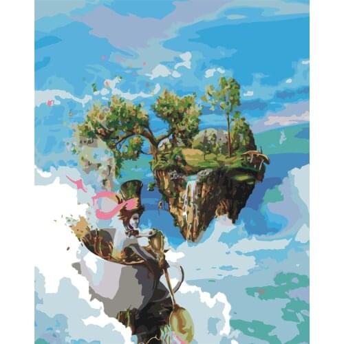 Post Love Painting By Numbers Kits Picture Diy Frame Home Decoration Coloring By Numbers Flower Girl Handpainted