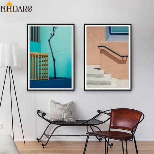 Colorful Architectural Landscapes Nordic Canvas Poster Painting Scandinavian Decorative Picture Modern Living Room Home Decor