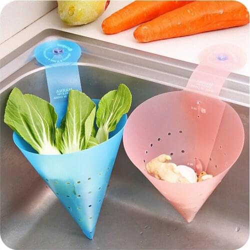 Kitchen Storage Basket Creative Kitchen Clean Receiving Finishing Basket With Sucker Drain Basket