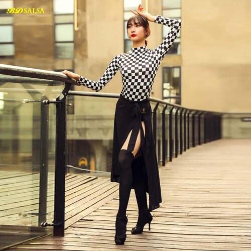 TOP Tassel Latin Dance Skirt New Dancing Clothes Female Adult Profession Skirt Ys125 LYCRA Black Red Rumba Precisely STOCK Hot