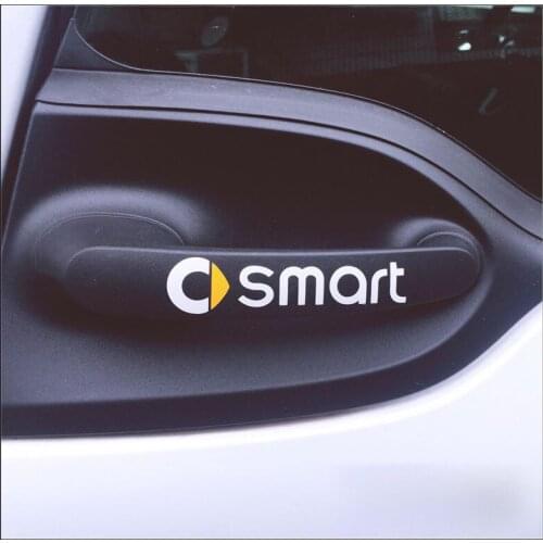 2pcs Car Door Handle Stickers and Decals For Smart Fortwo Forfour Cabrio City-Coupe Crossblade Roadster Coupe 450 451 452 453