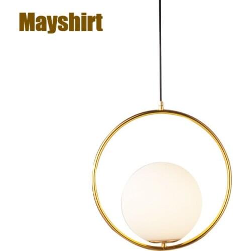 Nordic Glass Ball Pendant Lights Modern Bar Art Deco Led Dining Room Light Fixture Home Decor Kitchen Living Room Bedroom Lamp