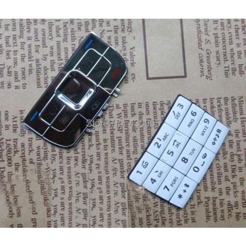 White Color New Housing Keyboards Main Function Keypads buttons Cover Case For Nokia E66 Free Shipping