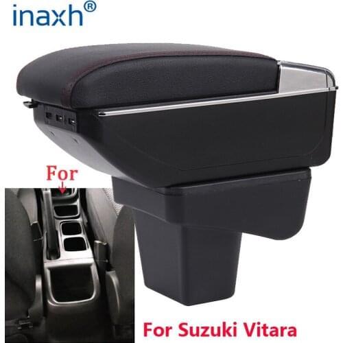 For Suzuki Vitara Armrest Retrofit parts dedicated Car Armrest Center Storage box car accessories Interior USB Easy to install