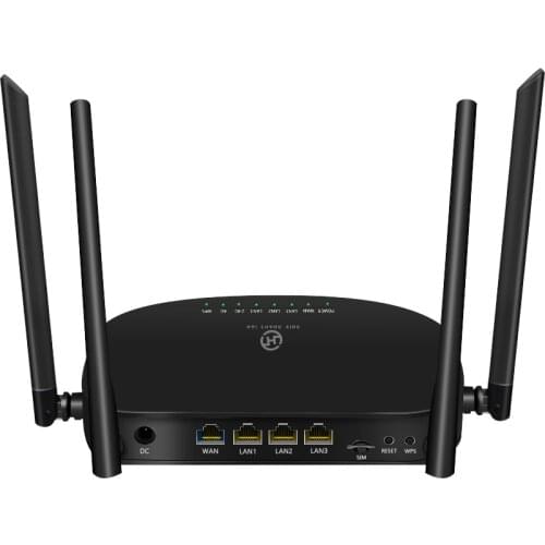 HCX H11 Qlc Industrial Hotspot Wifi Router Simcard Car 12v 300mbps 3g/4g Wireless Router 4g Lte Router 4g Sim Card Wifi Modem