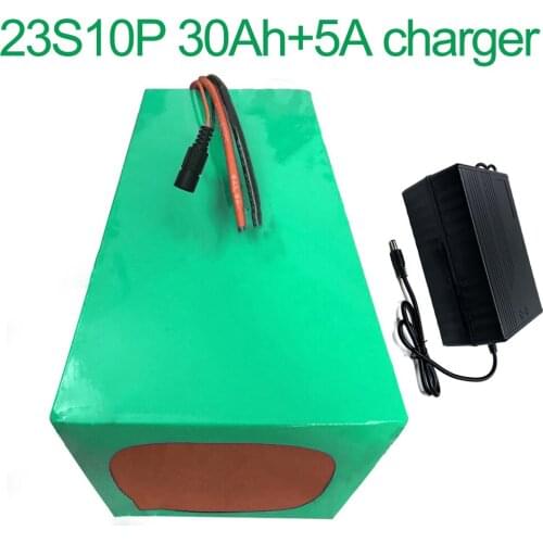 With 5A charger 84V 30Ah 23S10P 18650 Li-ion Battery electric two Three wheeled motorcycle bicycle ebike 280x190*140mm