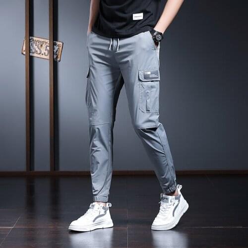 2021 Summer Thin Jogging Pants Men Elastic Waist Streetwear Sportwear Cargo Trousers For Men Brand Clothese Harem pants