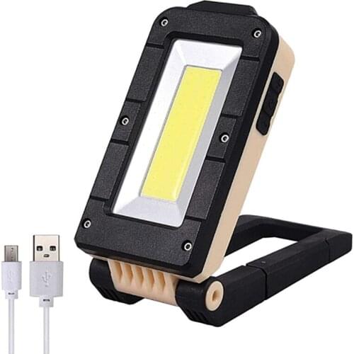 Folding COB LED Work Inspection Flashlight Magnetic Torch USB Rechargeable Car Repair Work Light for Outdoor Camping