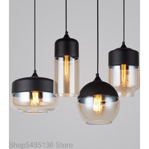 Modern Led Glass Pendant Lights Nordic Dining Room Kitchen Bar Cafe Hanging Lamp Loft Industrial Home Decor Suspension Luminaire