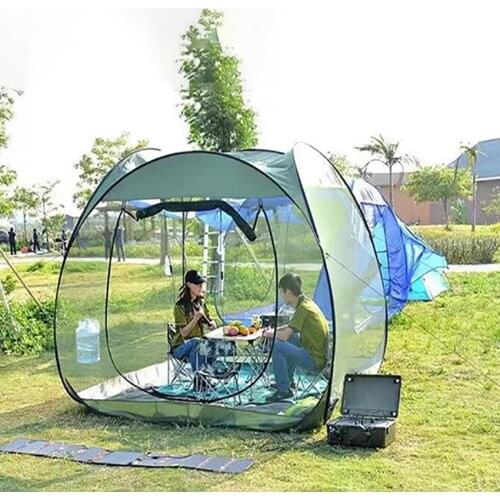 Outdoor Mosquito Net Garden Tent Automatic Quick Opening Heightened Sun Shelter Large Breathable Gauze Beach Tent 5-8 People