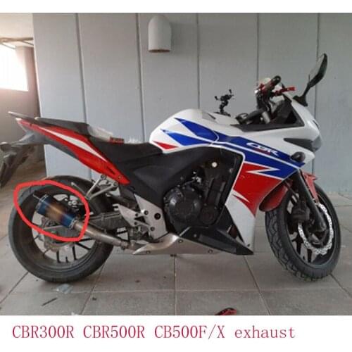 51mm Universal cone motorcycle exhaust pipe carbon fiber muffler with DB killer escape moto for XJ6 CBR500R CBR300R R6 RC390