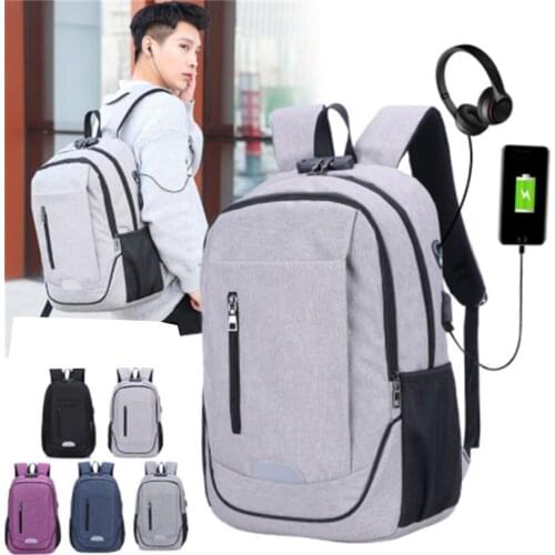 Large Capacity Men Laptop Backpacks Oxford Solid High School Bags Teen College Boy Girl Student Backpack