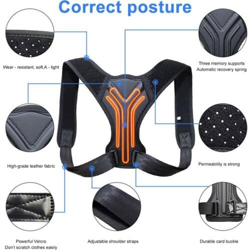 Back Posture Corrector Corset Clavicle Spine Posture Correction Back Support Belt Comfortable Soft Strip Corrector for Adult
