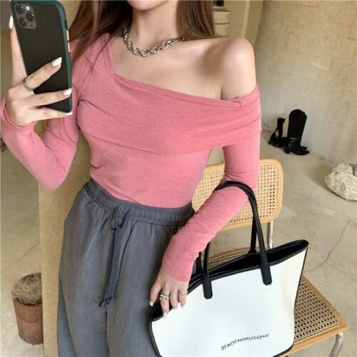 Vy8433 2020 spring summer autumn new women fashion casual woman t-shirt lady beautiful nice Tops female off shoulder top