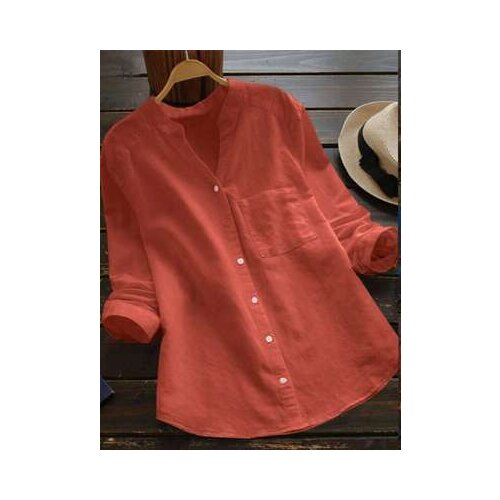 2 PCS Womens Autumn Tracksuits Cotton linen Blouses Tops +High Waist Pants Solid Plus Size Outsuit Homewear Pants Set 2021