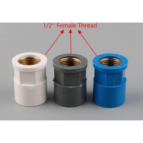 2pcs Copper 1/2'' Female Thread To 25 Mm Garden Drip Irrigation Pipe Socket Straight Joint Cu Irrigation Water Pipe Fittings