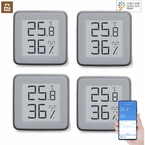 2020 MMC Bluetooth-compatible Hygrometer E-Ink Screen BT2.0 Smart Temperature Humidity Sensor Miaomiaoce Works For MIJIA App