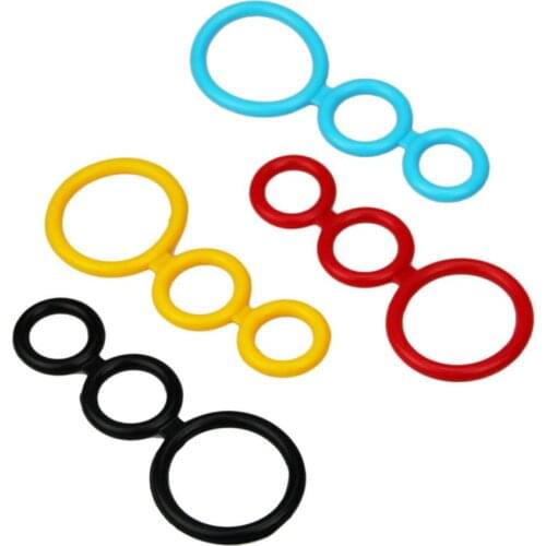 3 Rings Silicone lasting ejacualation Delay Cock Rings, elastic loop Penis Rings Adult Products man Sex Toys