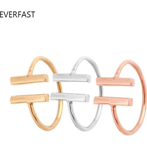 3pc/Set Cute Double Bar Ring Silver Gold Rose Gold Color Adjustable Fashion Rings Set Women Jewelry Accessories Free Shipping