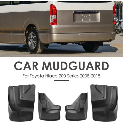 4pcs/set Mud Flaps Splash Guards Mudguards Parts Outdoor Personal Car Decoration for Toyota Hiace 200 Series 2008-2018