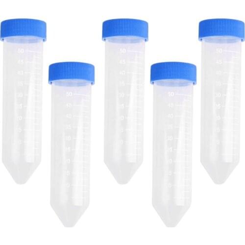 50 Pieces 50Ml Plastic Centrifuge Tube Pipe Vial Lab Test Container