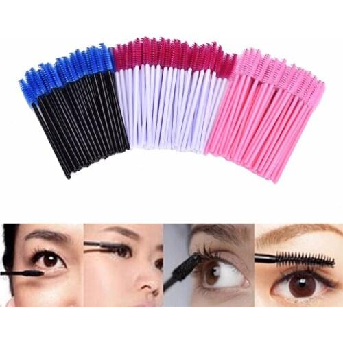50Pcs Disposable Eyelash Brush Mascara Applicator Wand Brushes Eyelash Comb Brushes