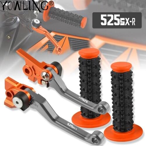 For 525SXR 525 SX-R 2003 2004 2005 2006 2007 Motorcycle Aluminum DirtBike Brake Clutch Lever 7/8'' Rubber Handle Bar Accessories