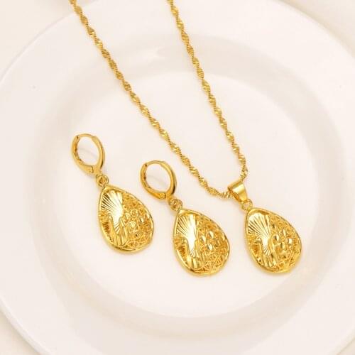 Bangrui Cute Gold Color Peacock Pendant Necklace Earrings For Women Trendy Jewelry Sets African Arab Jewelry Gifts