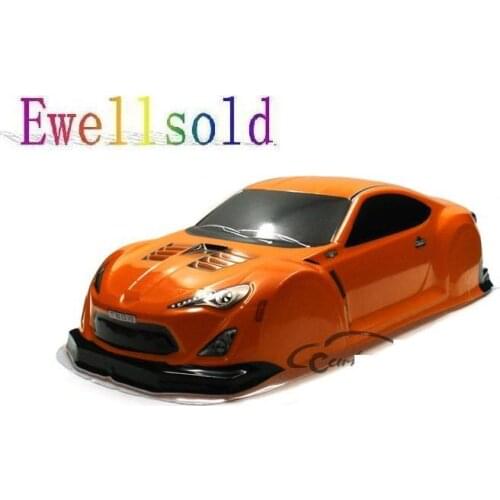 Ewellsold 1/10 PVC painted body shell for 1:10 RC racing on-road drift car Toyootaa 86(size 445x190mm wheel base 260mm)