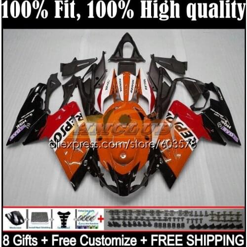 Injection For Aprilia RS-125 RS 125 RS4 54CL.3 RSV125 2006 2007 2008 2009 2010 2011 RS125 06 07 08 09 11 Fairings Repsol orange