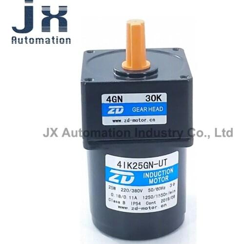 25W 220V 380V ZD AC Inverter Speed Motor 4IK25GN-UT-4GN9K for Assembly Line Equipment