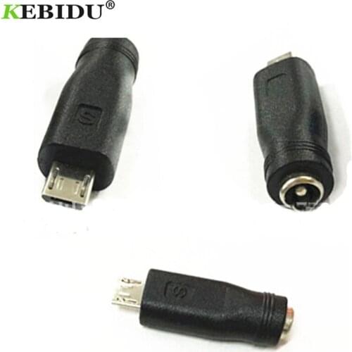 Kebidumei 5.5*2.1 to Micro USB Converter Jack Micro 5Pin DC Power Charger Adapter Connector for Laptop/Tablet/Mobile Phone