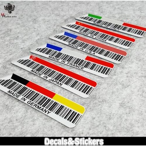 NO.LN256 Barcode Design Made in Series MOTO GP Reflective Sticker Car Sticker Decals Racing Motorcycle Windshield Bike Tank cup