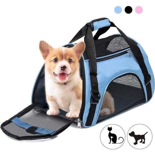 Foldable Travel Carrying Dog Bag Breathable Waterproof Pet Backpack Small Medium Dog Carrier Comfortable Pet Transport Cat Bags