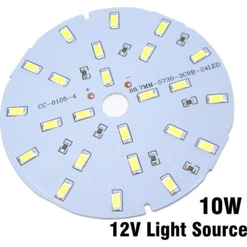 30pcs 10W 12V LED PCB SMD 5730 Lamp Plate Integrated IC DC12V Directly Driverless White/Warm White For LEB Bulbs
