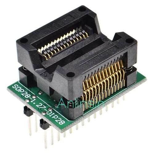 SOIC28 SOIC 28 SOP28 TO DIP28 programmer adapter socket Body Width 7.5MM 300MIL IC SOCKET CONVERTER test chip