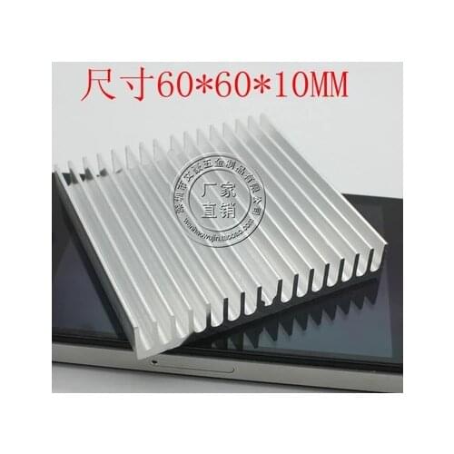 Fast Free ship 20pcs Custom Heatsink 60*60*10MM Aluminum heatsink,Cooling aluminum radiator