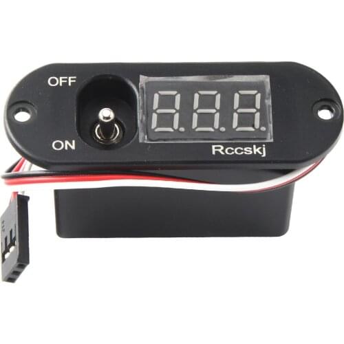 Rccskj DP switch voltmeter 2105 FUTABA/JR plug 15CM Cable Wire 3.5-13V Voltage