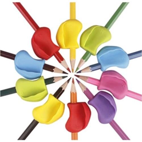 6pcs/lot Silicone Pen Gripper Children Learning Writing Tool Correction Device Pencil Grasp Writing Aid Grip Stationery for kids