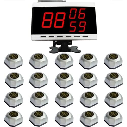 SINGCALL Wireless Pager, Restaurant Table Call System, 20 Button Pagers APE560 and One Host Receiver APE9300