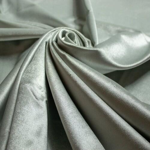 Light Gray Curtain Velvet Fabric 145 cm width 10 mt'ye up cut