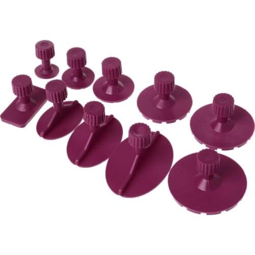T3ED 10pcs PDR Dent Puller Glue Pulling Tabs Paintless Removal Body Repair Tools Kit