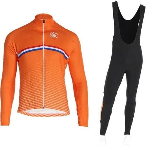 Spring Summer 2019 NETHERLANDS NATIONAL Mens Cycling Jersey Long Sleeve Bicycle Clothing With Bib PANTS Ropa Ciclismo