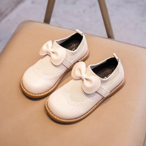 Spring Genuine Leather Fashion Girls Shoes Children Princess Shoes For Girls School Flats 2021 Casual Party Dance Shoes Bowknot